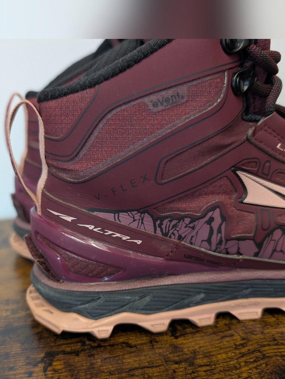 Altra 's Burgundy Lone Peak Hiking Boots - Picture 4 of 8